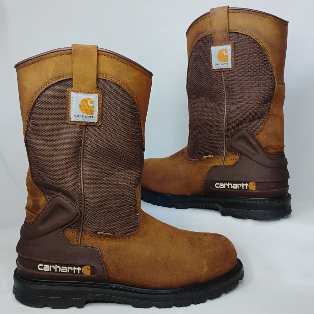 Men's Size 11 M Carhartt Heritage Waterproof 11" Steel Toe Wellington Work Boots